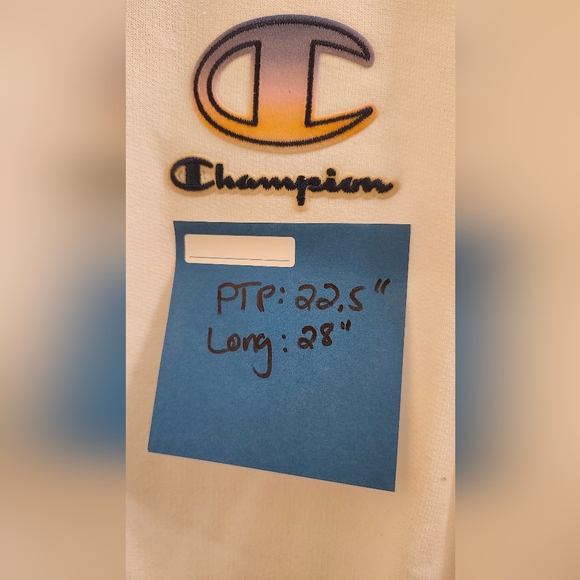 Champion Powerblend Crewneck Pullover Sweatshirt With Ombre Logo  NWT XL - Picture 2 of 6